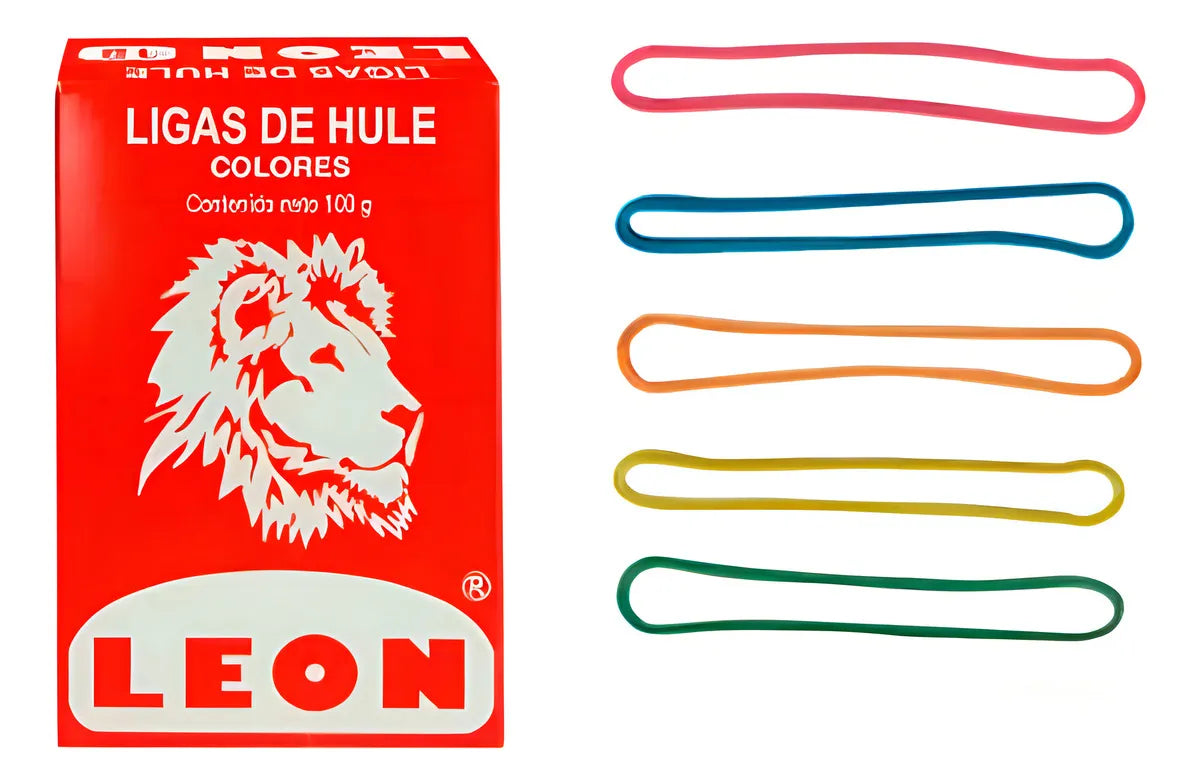 Liga de Hule Colores #18 100 g | Leon LCC18