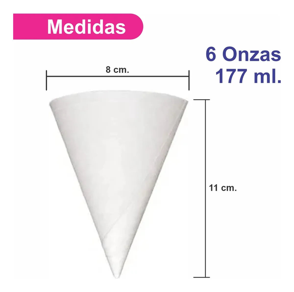Conos de Papel para Agua #106 C/ 250 | Primo COP0601