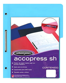 Folder con Broche Accopress SH Oficio Azul Claro | Wilson Jones P4564