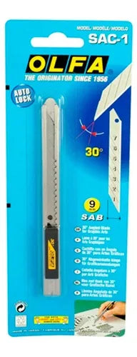 Cortador Estándar 9mm con Ángulo 30° | OLFA SAC-1