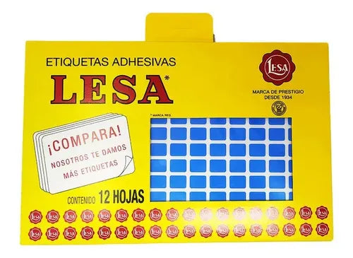 Etiqueta Adhesiva #3 (18 x 18 mm) 12 Hojas con 77 |  LESA 2-503