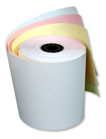 Rollo De Papel Autocopiante 76 X 70 3 Hojas (Blanco/Amarillo/Rosa) - Rollos A7670-Bar