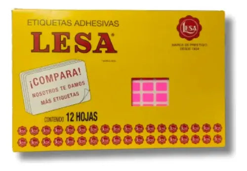 Etiqueta Adhesiva #3 (18 x 18 mm) 12 Hojas con 77 |  LESA 2-503