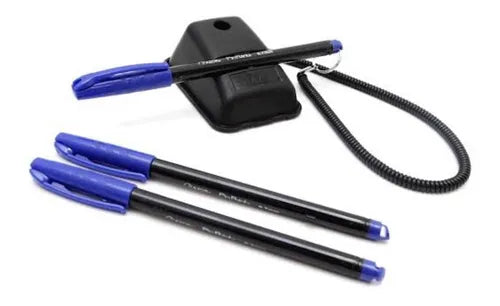 Boligrafo Pin Point Holder Fino Azul con 3 | Azor 6806AZ