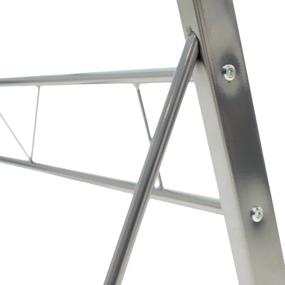 Escritorio Metálico con Cristal Templado Plata | JM-907G Mobilek