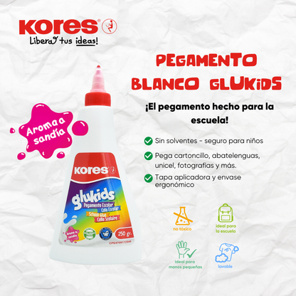 Pegamento Blanco Glukids 250gr | Kores 75626