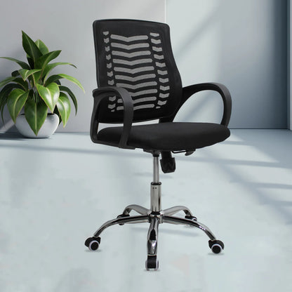 Silla Secretarial Mesh Negra | JM-108 Mobilek