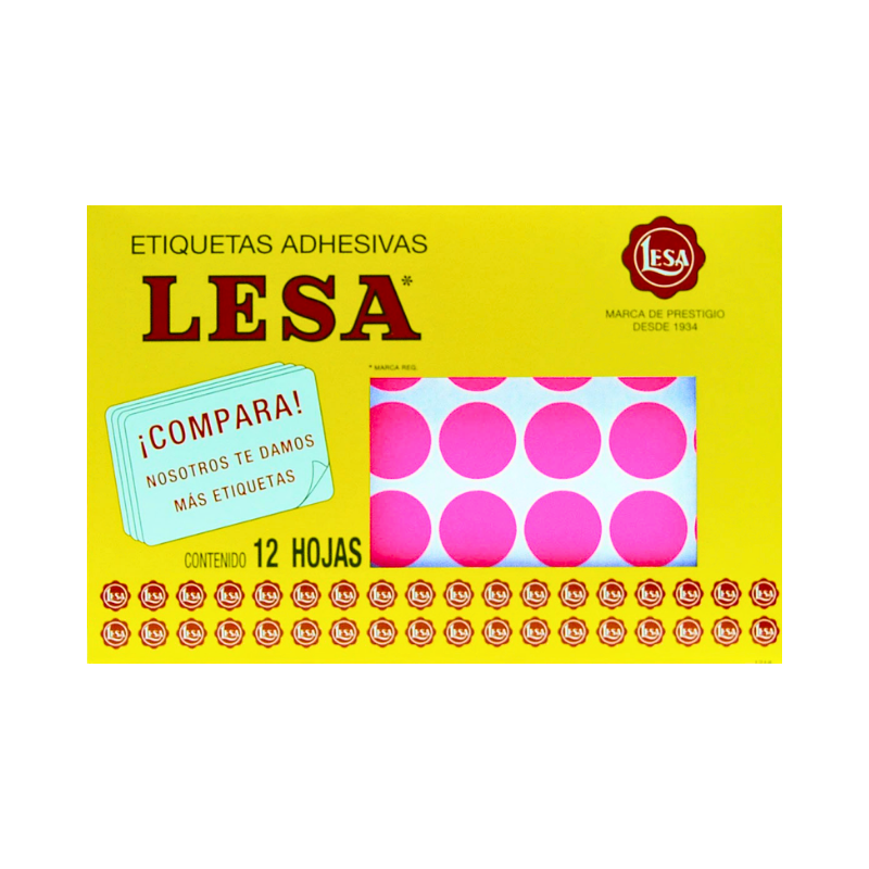 Etiqueta #12 de 25 mm 12 Hojas con 40 | LESA 2512