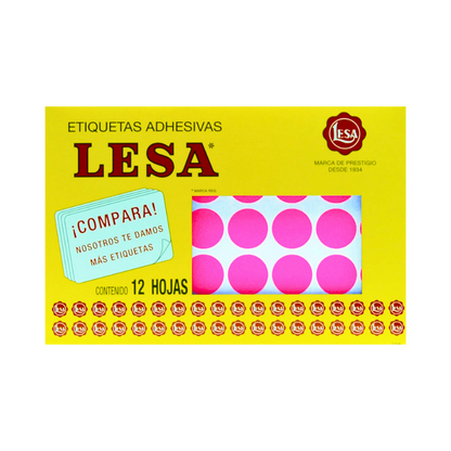 Etiqueta #12 de 25 mm 12 Hojas con 40 | LESA 2512