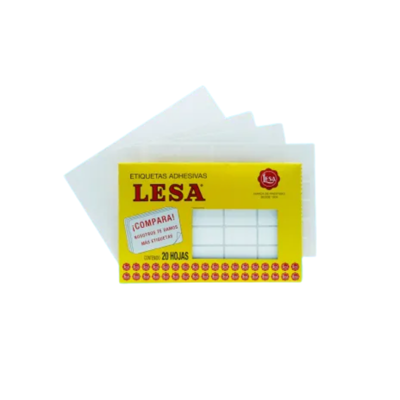 Etiqueta Adhesiva #7 (38 x 21 mm) 12 Hojas con 30 (360) |  LESA 2-507