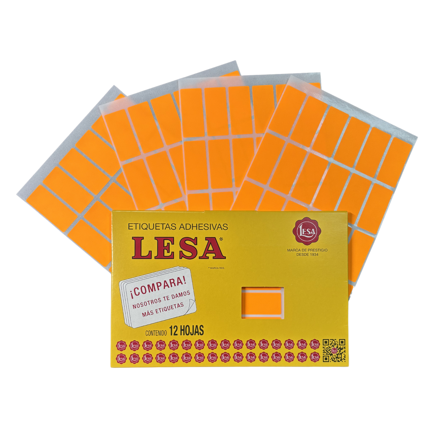Etiqueta Adhesiva #15 (47 x 21 mm) 12 Hojas con 24 (288) | Lesa 2-515