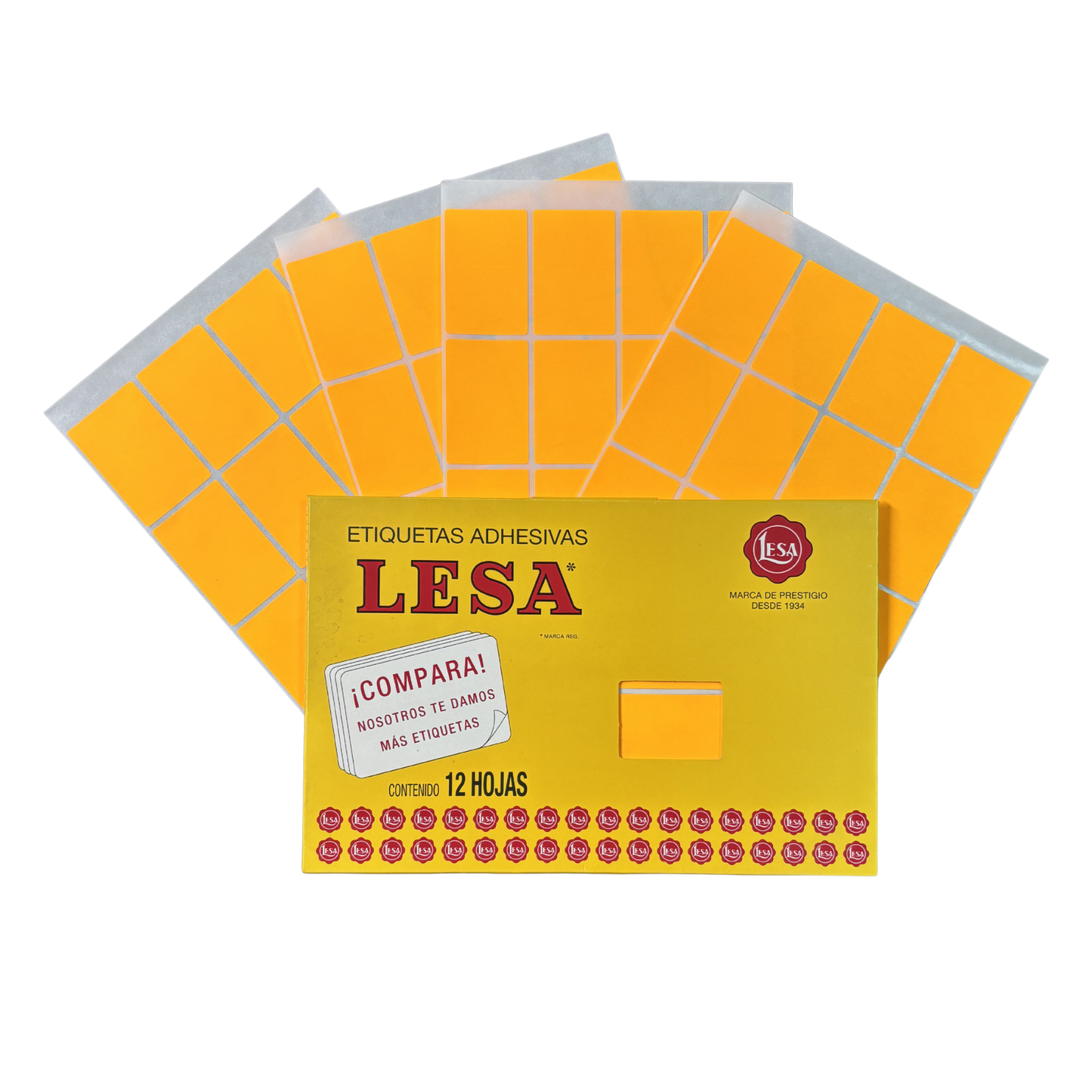 Etiqueta Adhesiva #16 (49 x 33 mm) 12 Hojas con 16 (192) | LESA 2-516