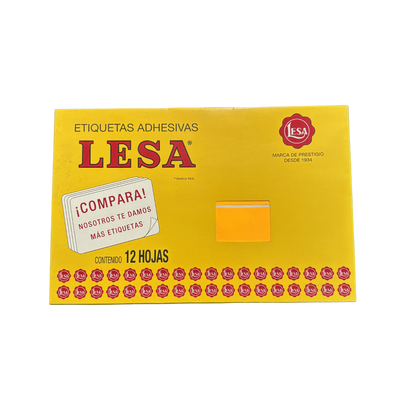 Etiqueta Adhesiva #16 (49 x 33 mm) 12 Hojas con 16 (192) | LESA 2-516