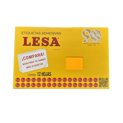 Etiqueta Adhesiva #19 (101 x 46 mm) 12 Hojas con 6 (72) | Lesa 2-519