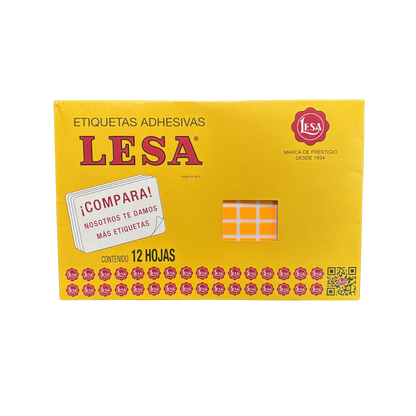 Etiqueta Adhesiva #1  12 x 09 mm 12 Hojas con 180 |  LESA 2-501