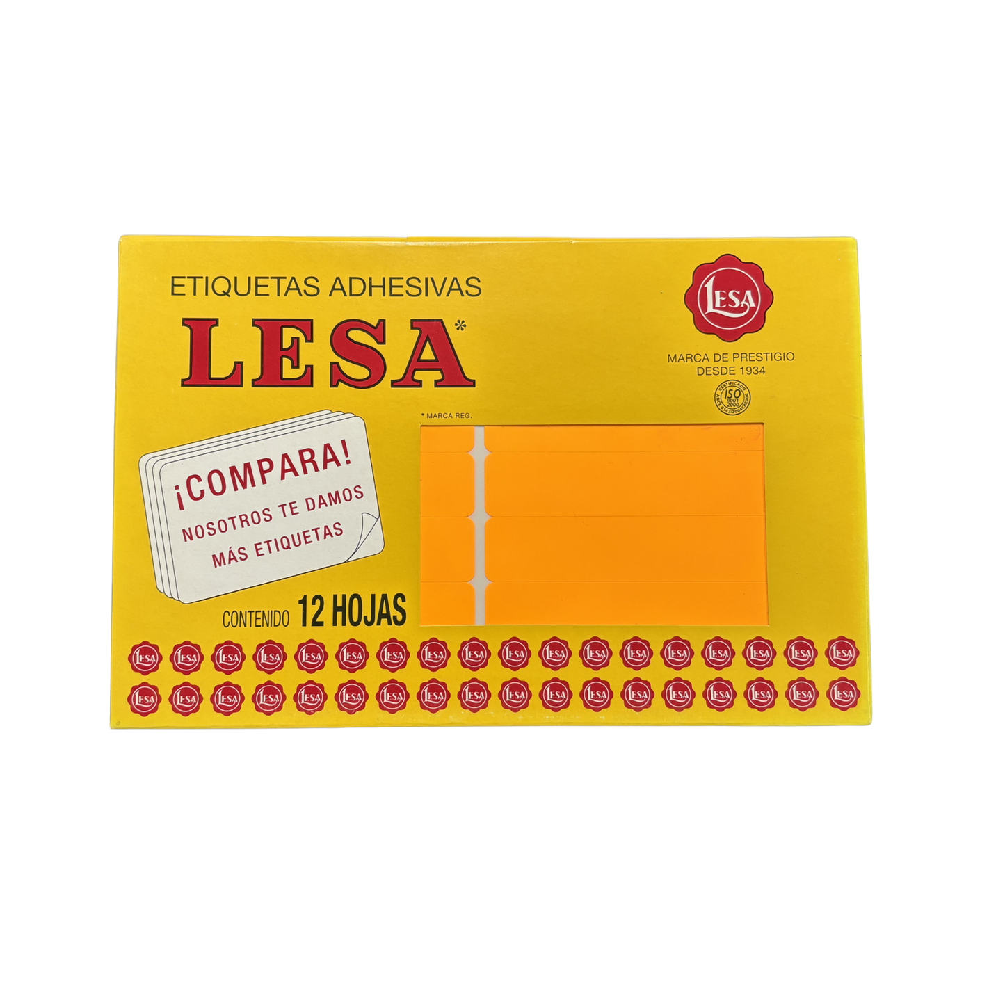 Etiqueta Adhesiva #20 (102 x 20 mm) 12 Hojas con 14 (168) | Lesa 2-520
