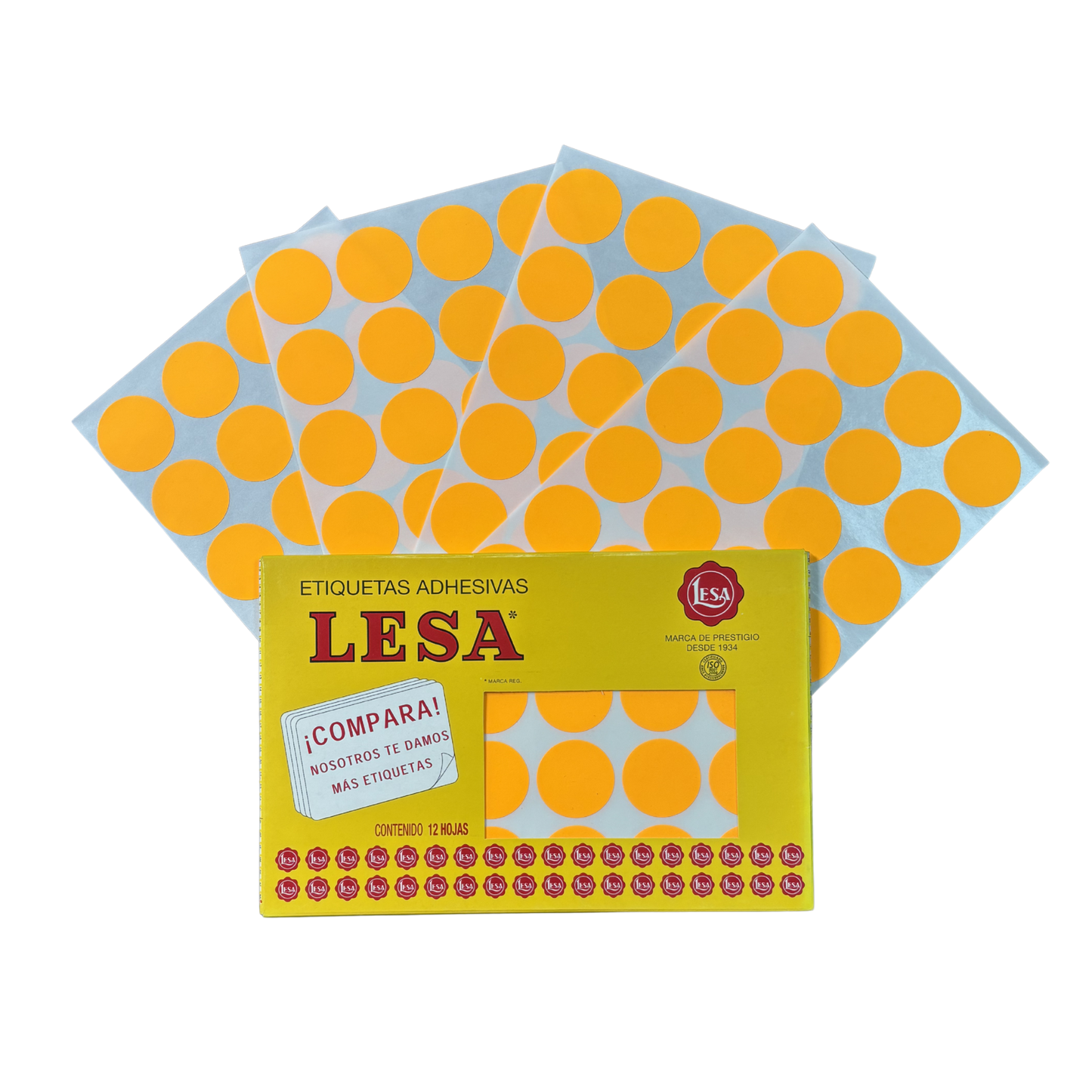 Etiqueta Adhesiva #22 (32 mm) 12 Hojas con 24 (288) | Lesa 2-522