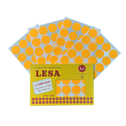 Etiqueta Adhesiva #22 (32 mm) 12 Hojas con 24 (288) | Lesa 2-522