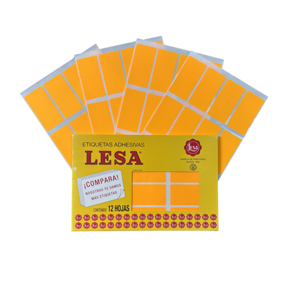 Etiqueta Adhesiva #24 (32 x 64 mm) 12 Hojas con 12 (144) | Lesa 2-524