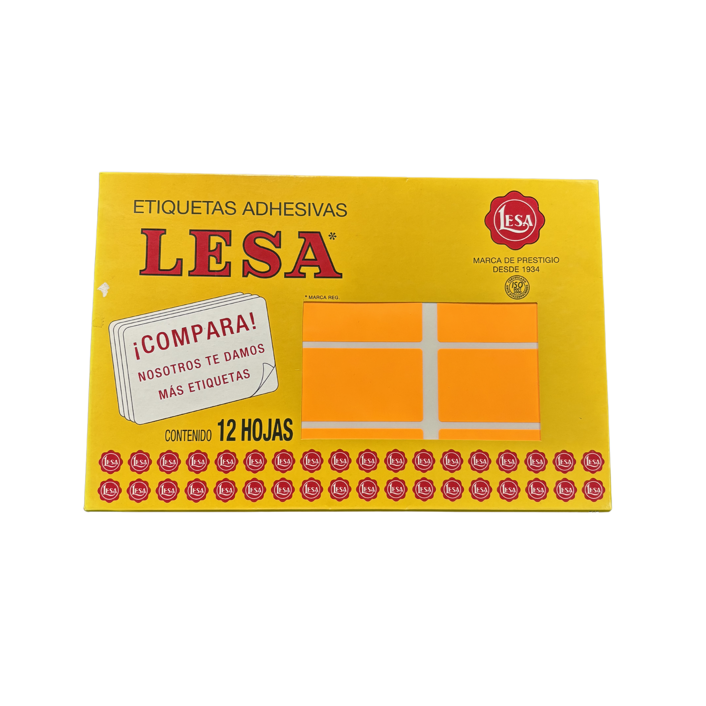 Etiqueta Adhesiva #24 (32 x 64 mm) 12 Hojas con 12 (144) | Lesa 2-524
