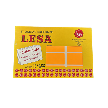Etiqueta Adhesiva #24 (32 x 64 mm) 12 Hojas con 12 (144) | Lesa 2-524