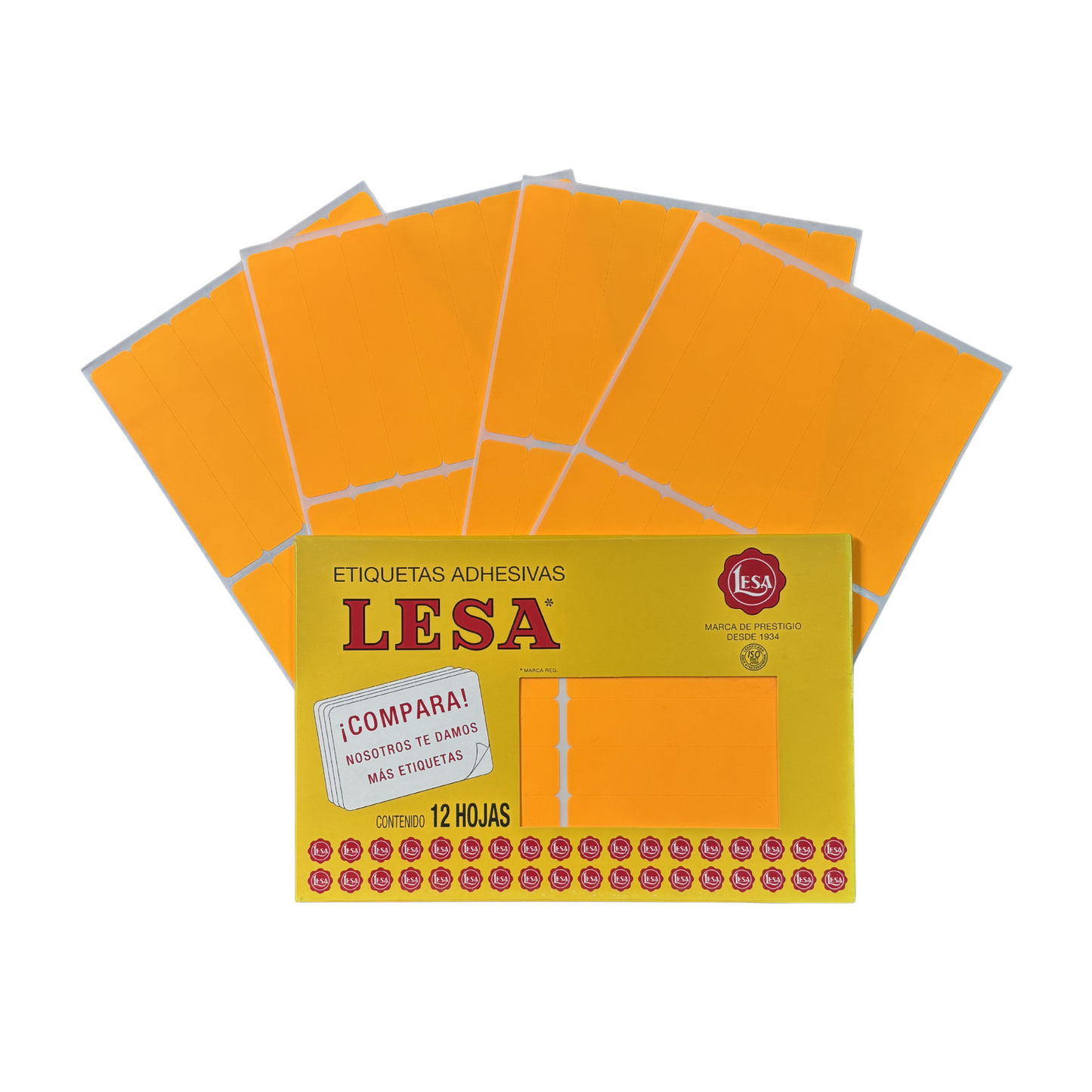 Etiqueta Adhesiva #20 (102 x 20 mm) 12 Hojas con 14 (168) | Lesa 2-520