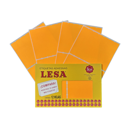 Etiqueta Adhesiva #20 (102 x 20 mm) 12 Hojas con 14 (168) | Lesa 2-520