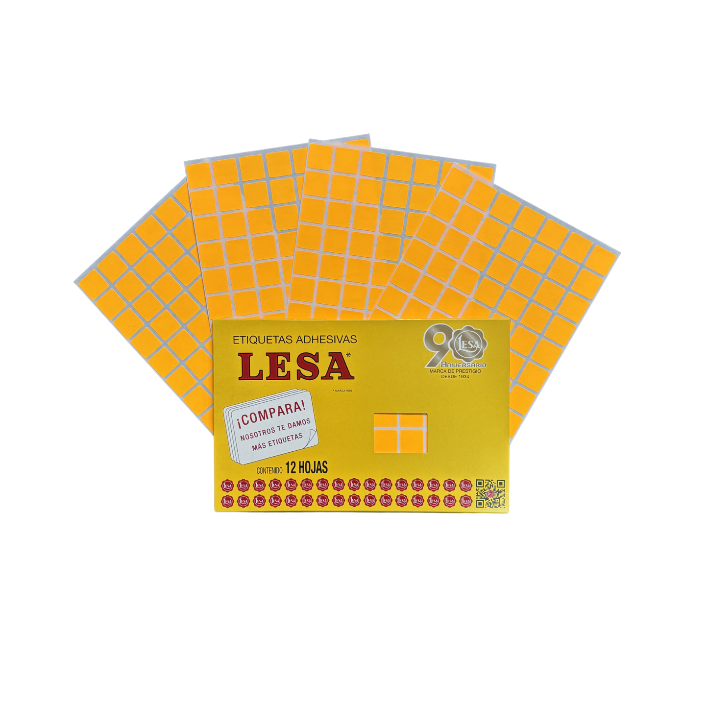 Etiqueta Adhesiva #3 (18 x 18 mm) 12 Hojas con 77 |  LESA 2-503