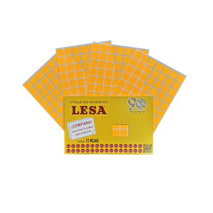 Etiqueta Adhesiva #3 (18 x 18 mm) 12 Hojas con 77 |  LESA 2-503