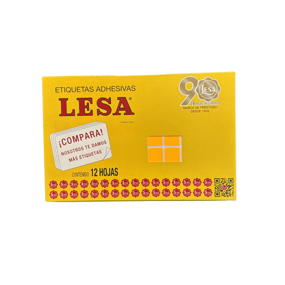 Etiqueta Adhesiva #3 (18 x 18 mm) 12 Hojas con 77 |  LESA 2-503