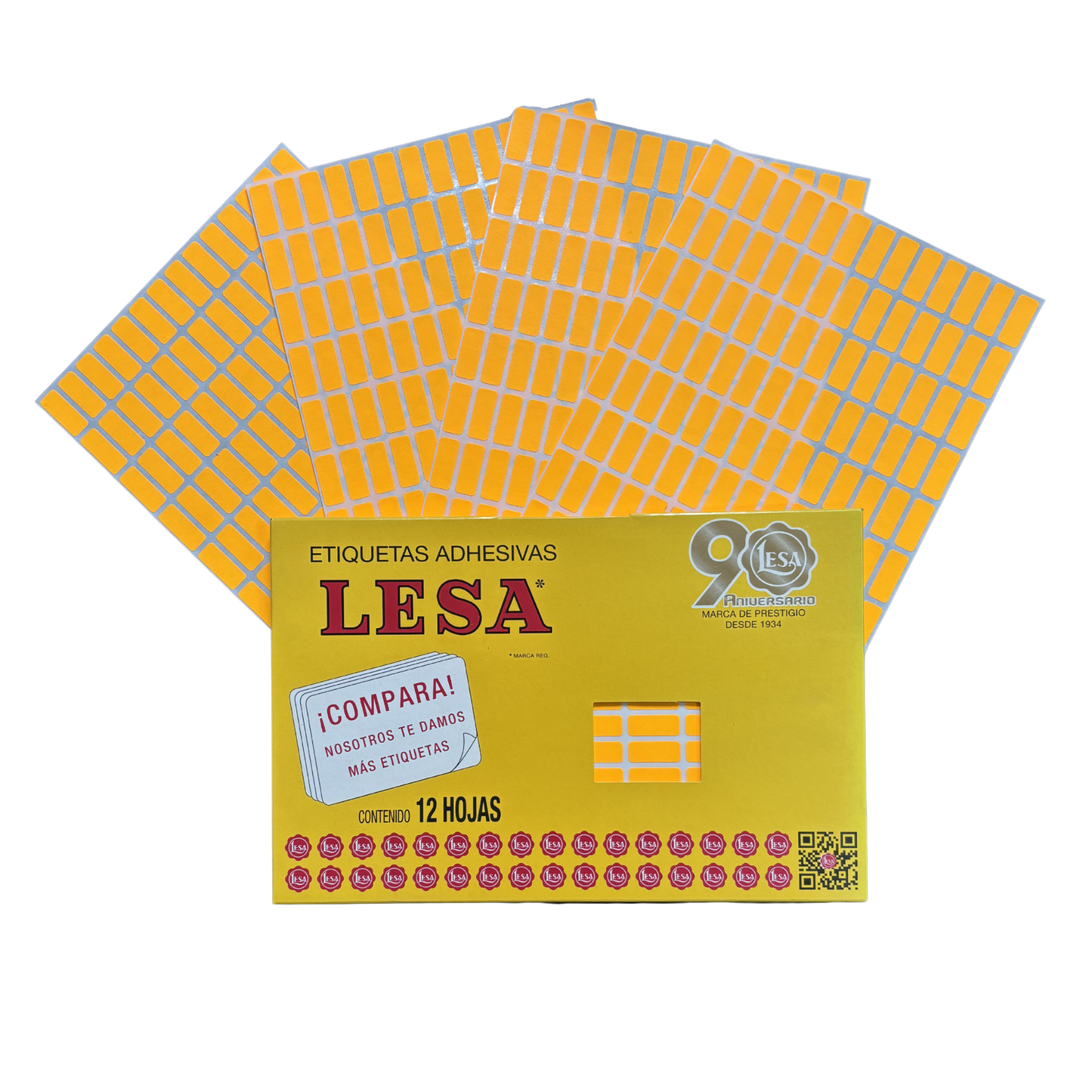 Etiqueta Adhesiva #4 (20 x 08 mm) 12 Hojas con 140 (1680) |  Lesa 2-504