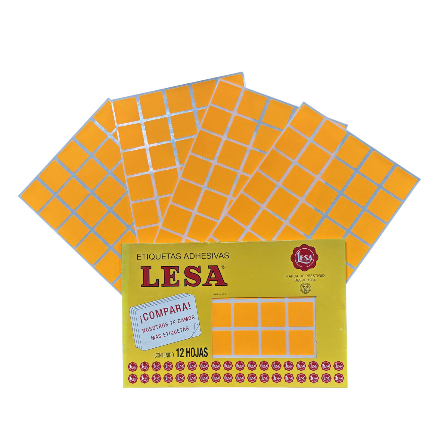 Etiqueta Adhesiva #5 (25 x 25 mm) 12 Hojas con 40 (480) |  LESA 2-505
