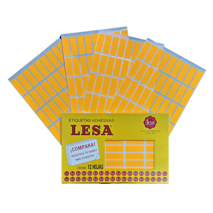 Etiqueta Adhesiva #6 (38 x 13 mm) 12 Hojas con 45 (540) |  LESA