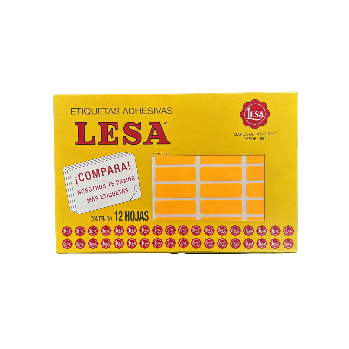 Etiqueta Adhesiva #6 (38 x 13 mm) 12 Hojas con 45 (540) |  LESA