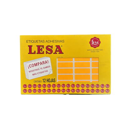 Etiqueta Adhesiva #6 (38 x 13 mm) 12 Hojas con 45 (540) |  LESA