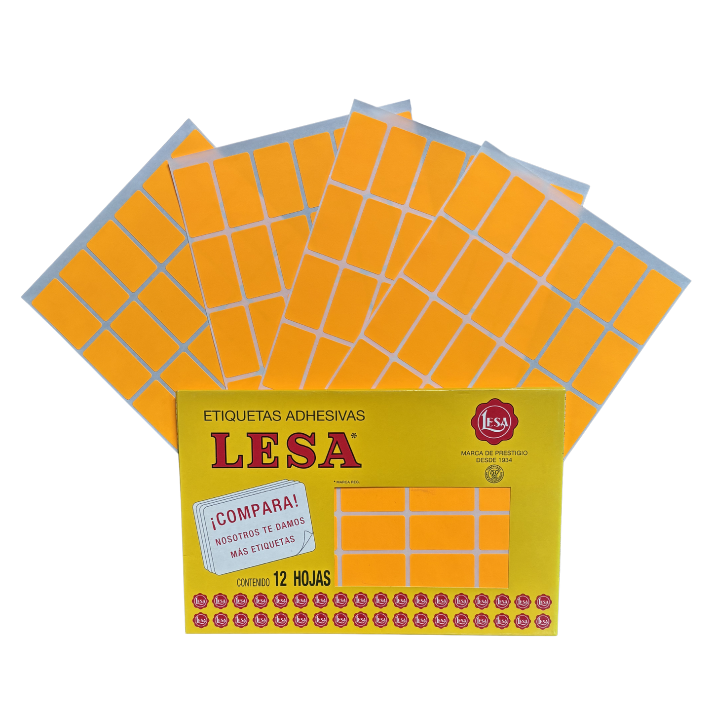Etiqueta Adhesiva #7 (38 x 21 mm) 12 Hojas con 30 (360) |  LESA 2-507