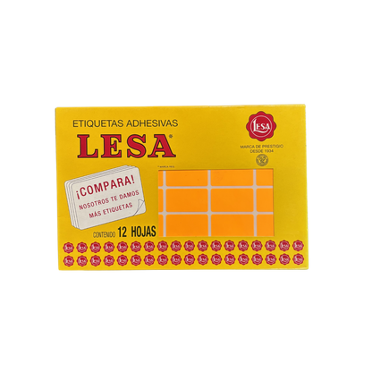 Etiqueta Adhesiva #7 (38 x 21 mm) 12 Hojas con 30 (360) |  LESA 2-507