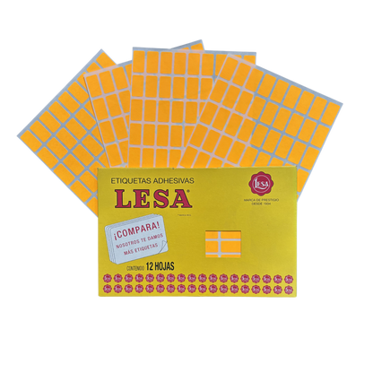 Etiqueta Adhesiva #8 (24 x 13 mm) 12 Hojas con 72 (864) | Lesa 2-508