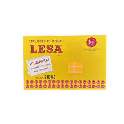 Etiqueta Adhesiva #8 (24 x 13 mm) 12 Hojas con 72 (864) | Lesa 2-508