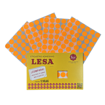 Etiqueta Circular #9 (20mm) con 12 Hojas con 60 | LESA