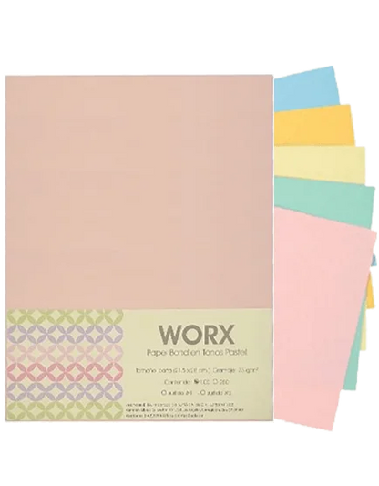 Papel Worx Hoja Carta Surtido C 100 Supra 10 0100