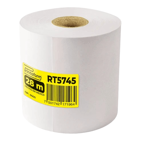 Rollo de Papel Térmico 57 mm x 28 m | Printaform RT5745