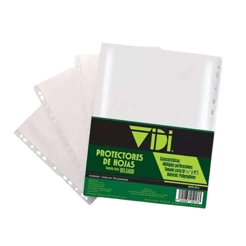 Protector de Hojas de Delgado Carta 100 pzas | PHL-100