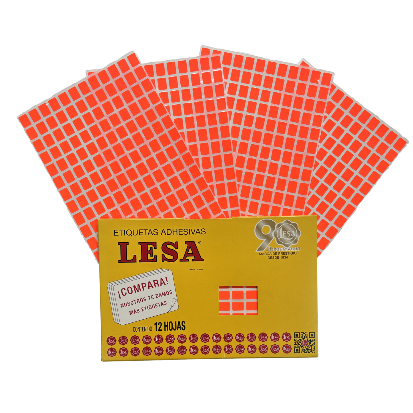 Etiqueta Adhesiva #1  12 x 09 mm 12 Hojas con 180 |  LESA 2-501