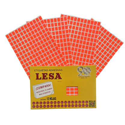 Etiqueta Adhesiva #1  12 x 09 mm 12 Hojas con 180 |  LESA 2-501