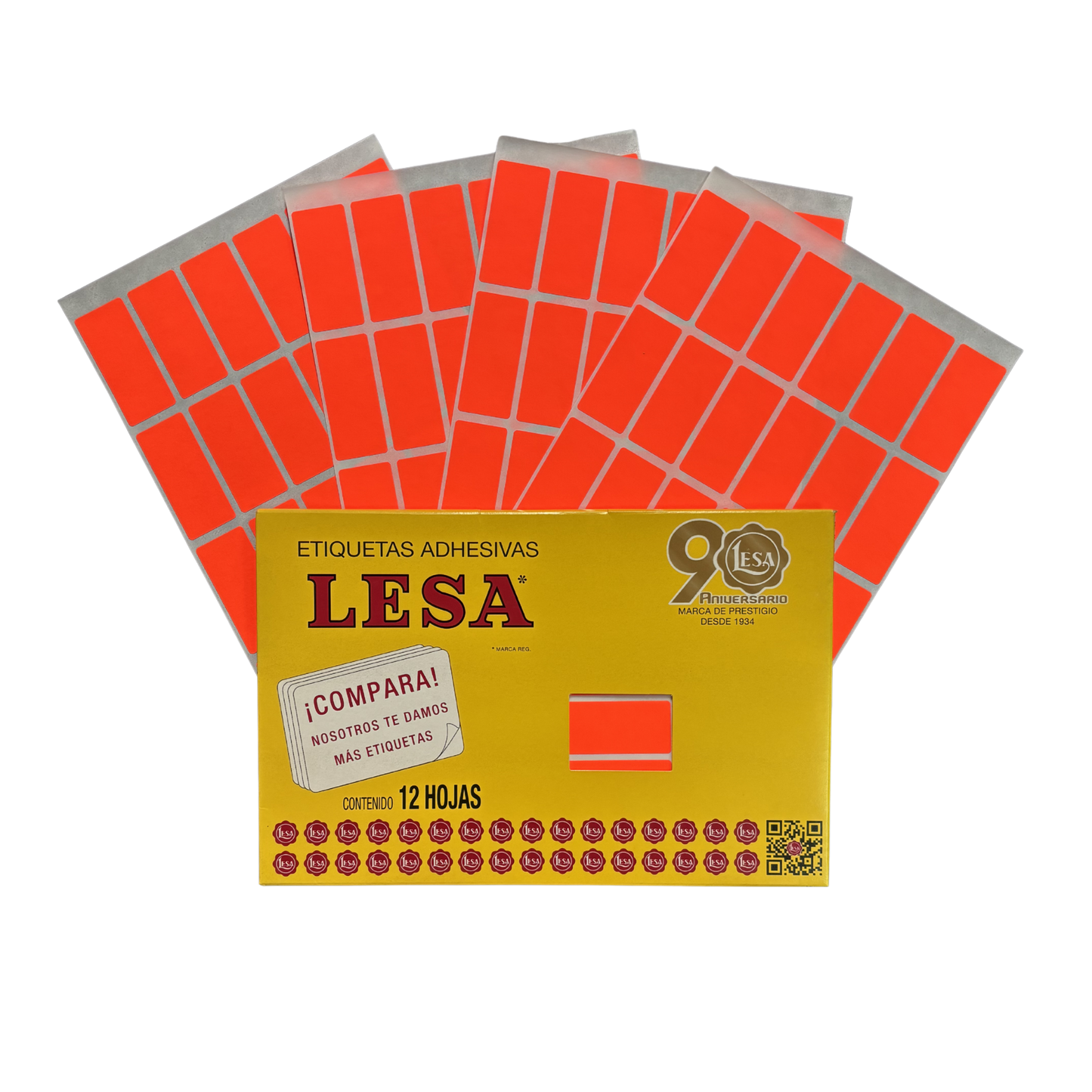 Etiqueta Adhesiva #15 (47 x 21 mm) 12 Hojas con 24 (288) | Lesa 2-515