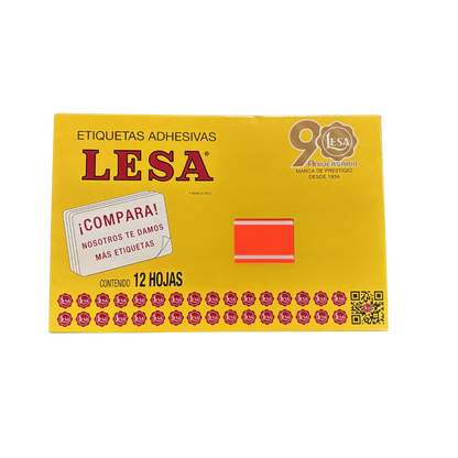 Etiqueta Adhesiva #15 (47 x 21 mm) 12 Hojas con 24 (288) | Lesa 2-515
