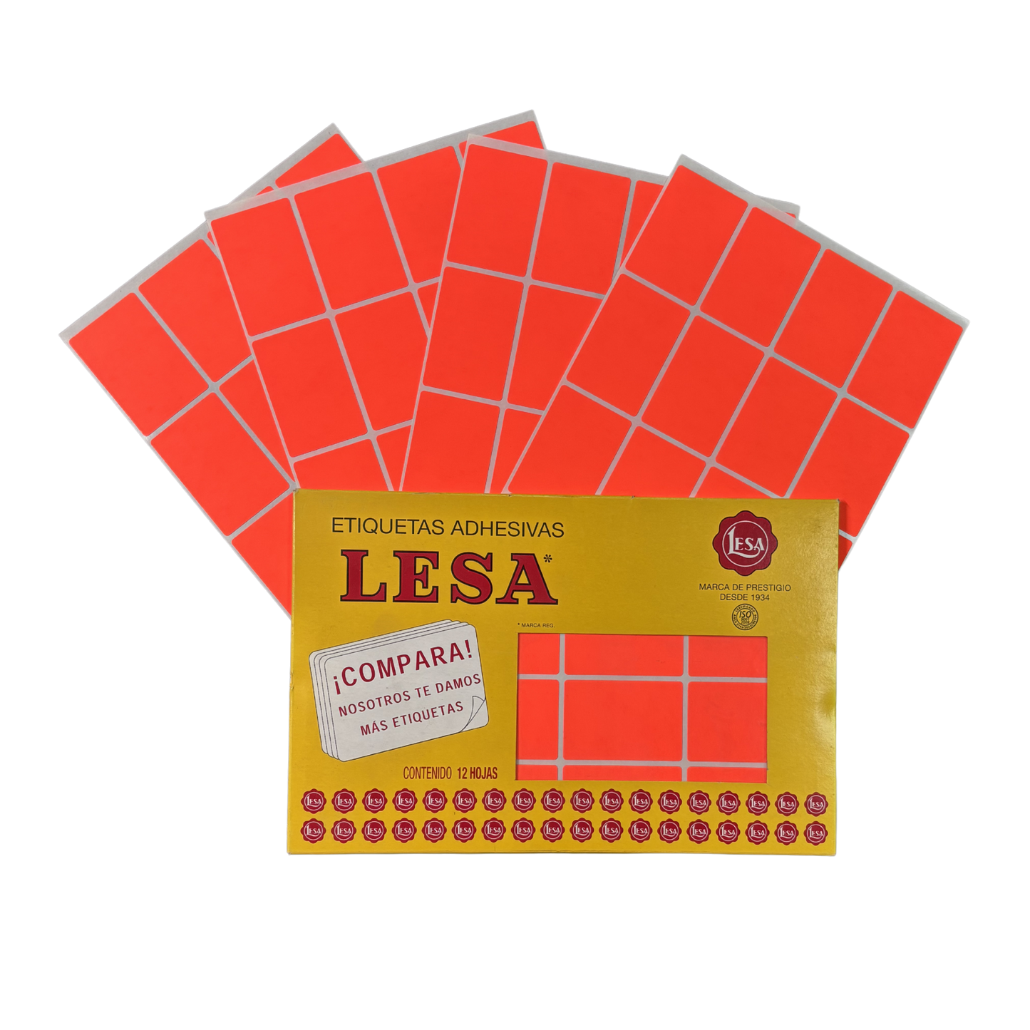Etiqueta Adhesiva #16 (49 x 33 mm) 12 Hojas con 16 (192) | LESA 2-516