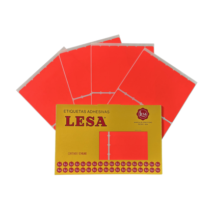 Etiqueta Adhesiva #20 (102 x 20 mm) 12 Hojas con 14 (168) | Lesa 2-520
