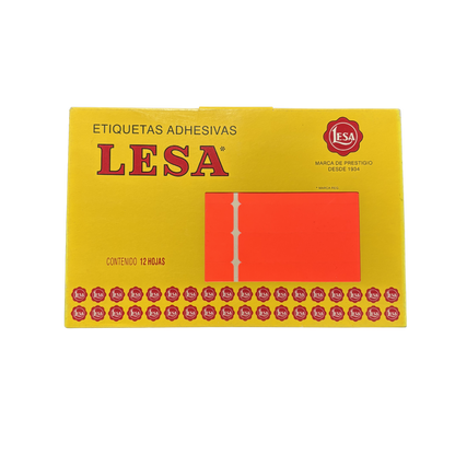 Etiqueta Adhesiva #20 (102 x 20 mm) 12 Hojas con 14 (168) | Lesa 2-520